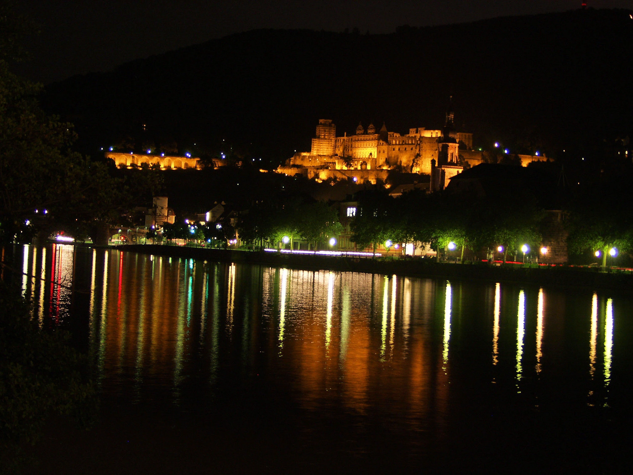 Heidelberger Schloss bei Nacht